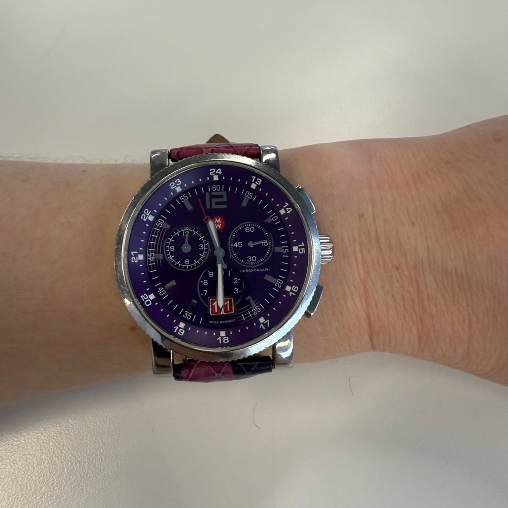 Michele Purple Watch Elegant Accessories
